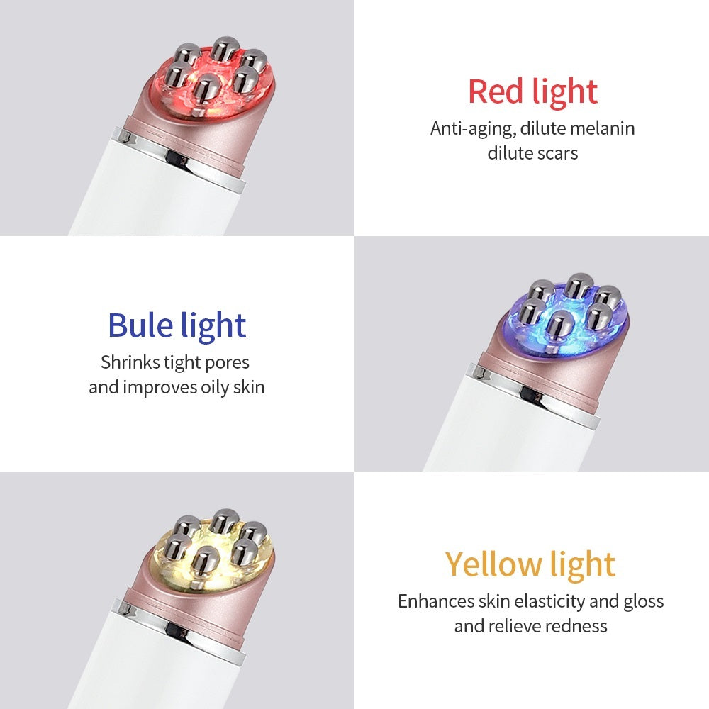 RF Eye Massager Beauty Pen with EMS LED Therapy for Skin Lifting and Wrinkle Removal
