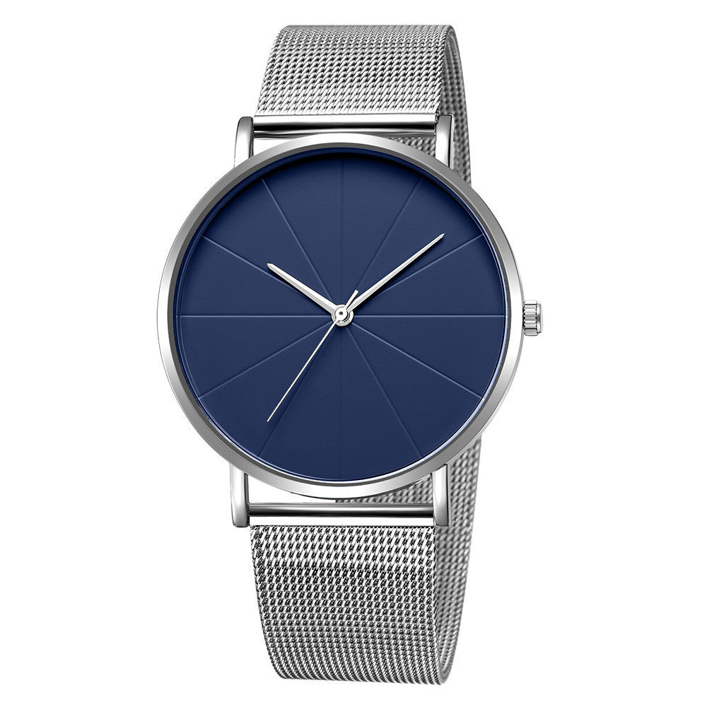 Pure Black Mesh Strap Quartz Watch – Minimalist Unisex & Couple’s Design