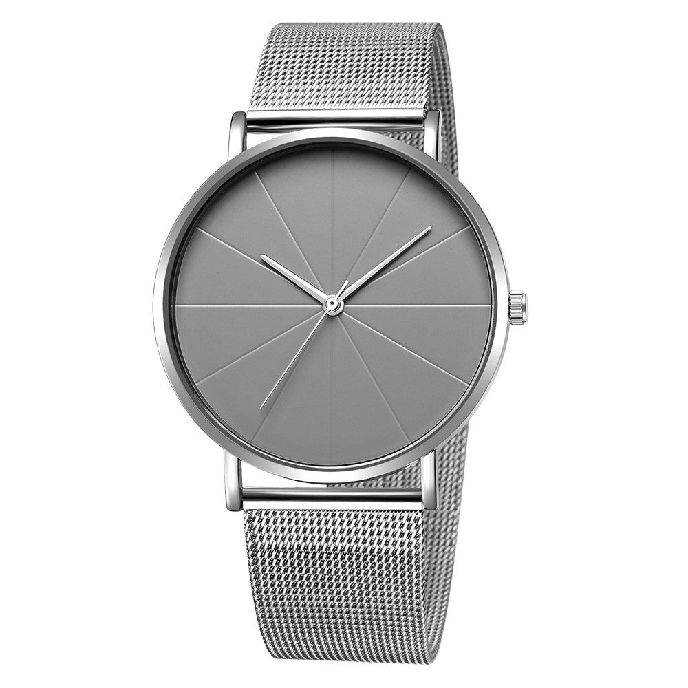 Pure Black Mesh Strap Quartz Watch – Minimalist Unisex & Couple’s Design