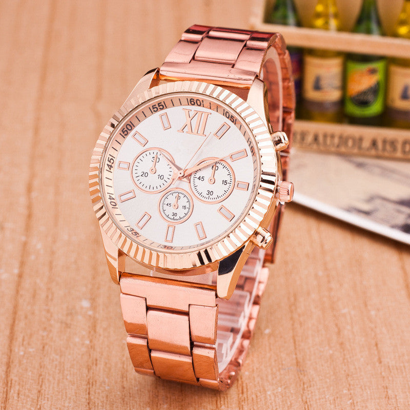 Ro Geneva Horse Scale Steel Band Men's and Women's Fashion Quartz Watch – 38mm Dial
