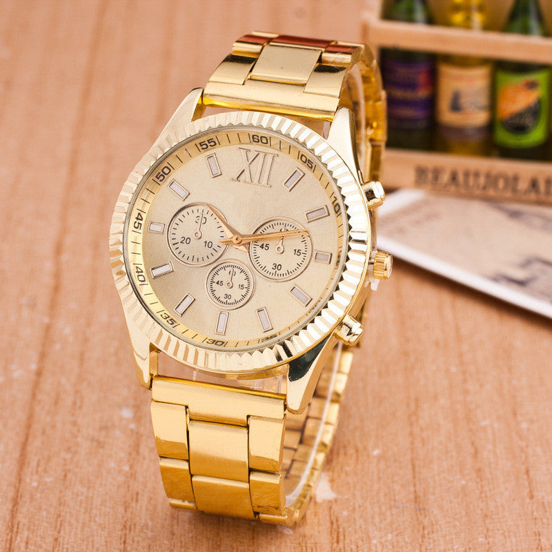 Ro Geneva Horse Scale Steel Band Men's and Women's Fashion Quartz Watch – 38mm Dial