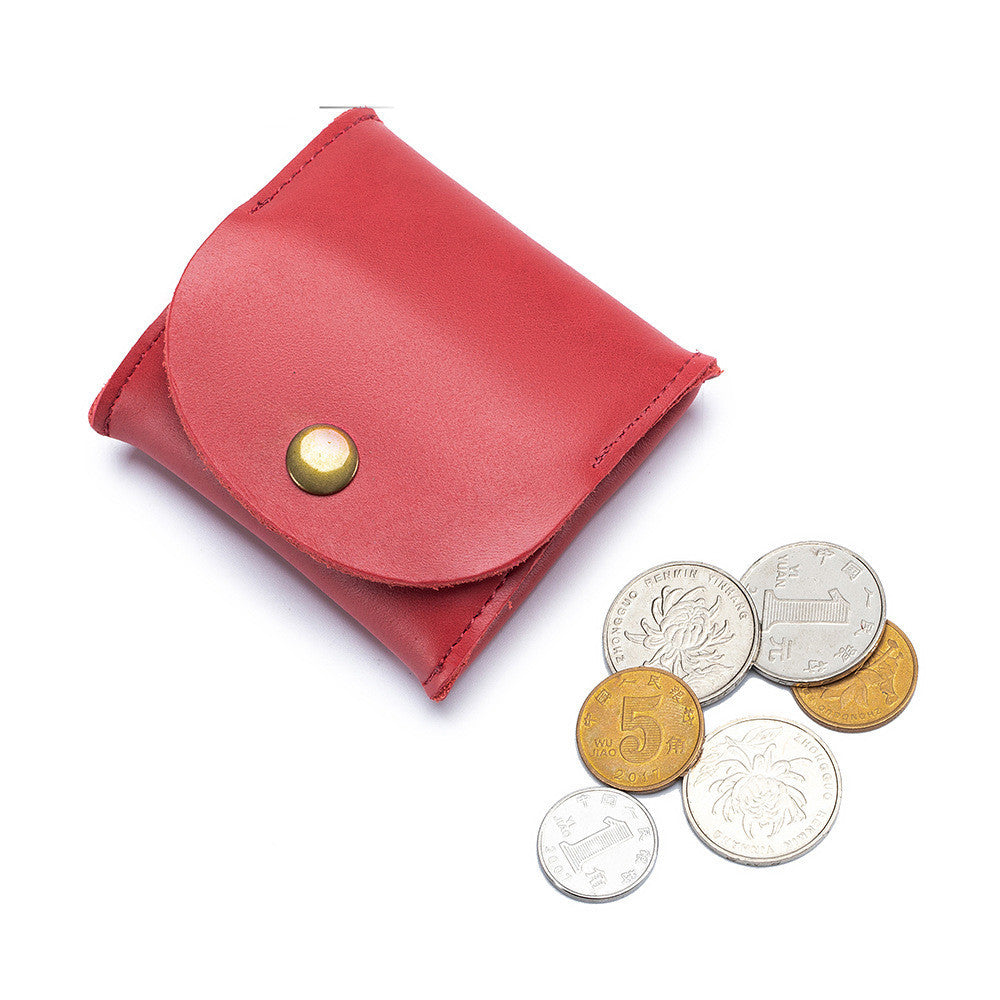 Portable Leather Coin Purse Retro Design Earphone Bag Mini Wallet