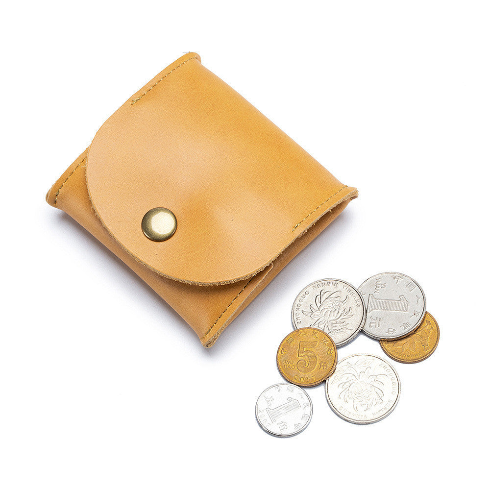 Portable Leather Coin Purse Retro Design Earphone Bag Mini Wallet