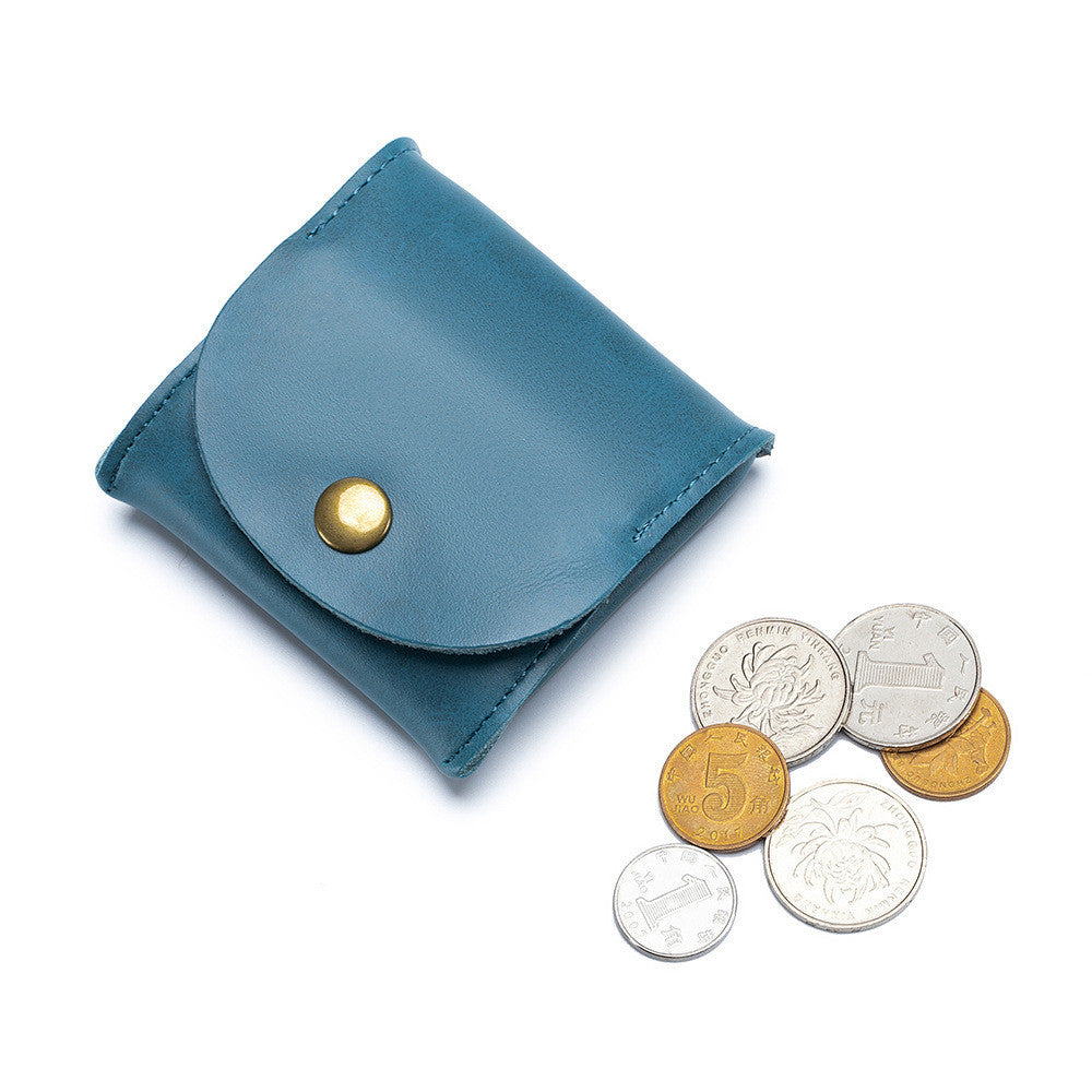 Portable Leather Coin Purse Retro Design Earphone Bag Mini Wallet