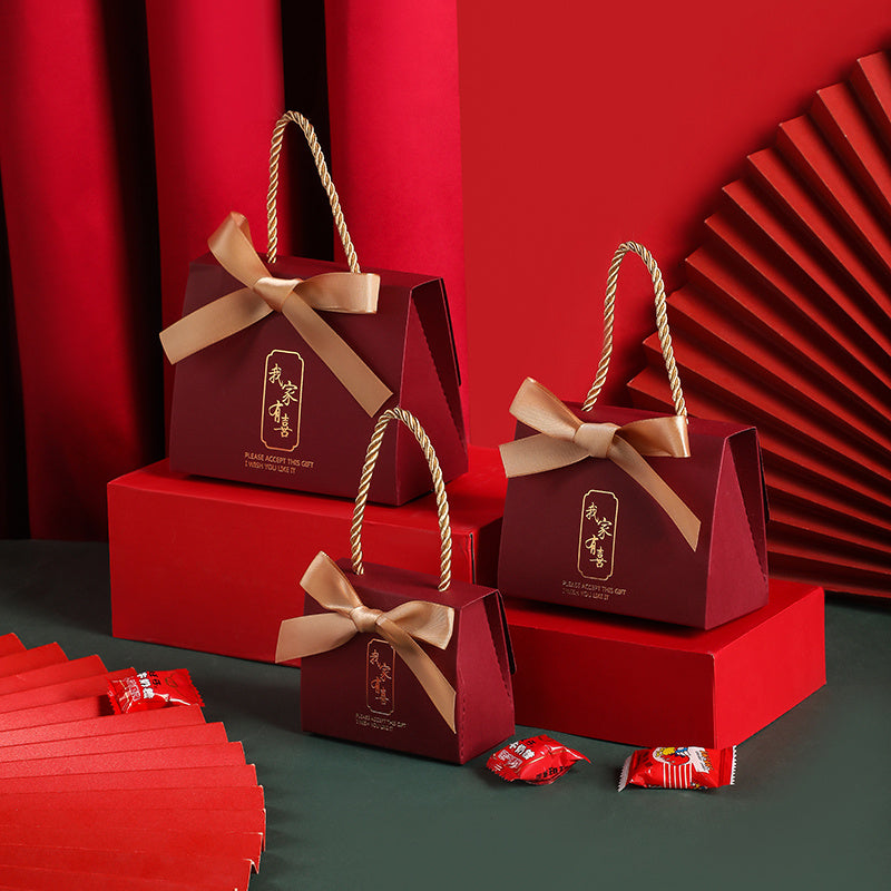 Portable Chinese Style Wedding Candy Gift Box – Retro Design