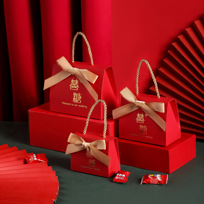 Portable Chinese Style Wedding Candy Gift Box – Retro Design
