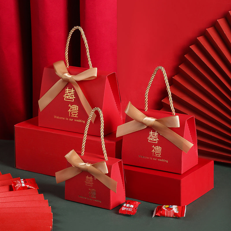 Portable Chinese Style Wedding Candy Gift Box – Retro Design