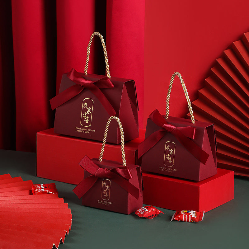 Portable Chinese Style Wedding Candy Gift Box – Retro Design
