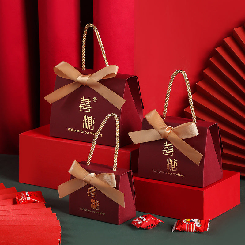 Portable Chinese Style Wedding Candy Gift Box – Retro Design