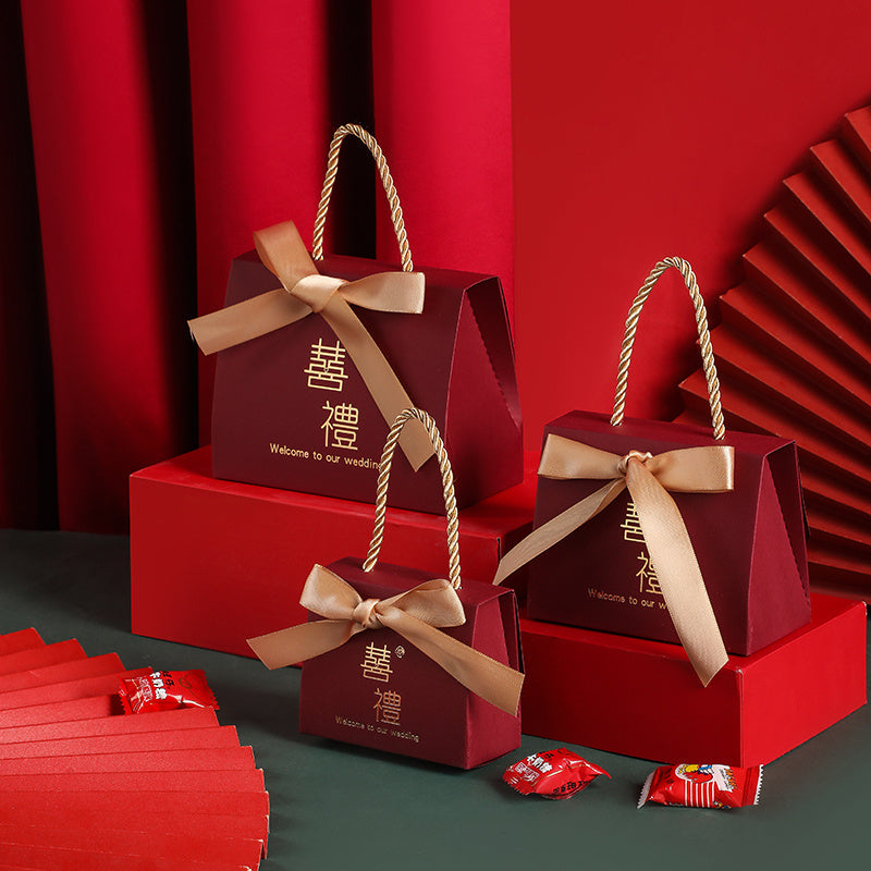 Portable Chinese Style Wedding Candy Gift Box – Retro Design
