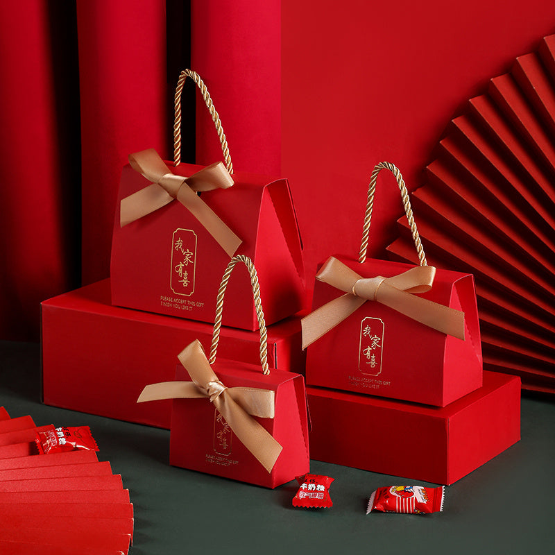 Portable Chinese Style Wedding Candy Gift Box – Retro Design
