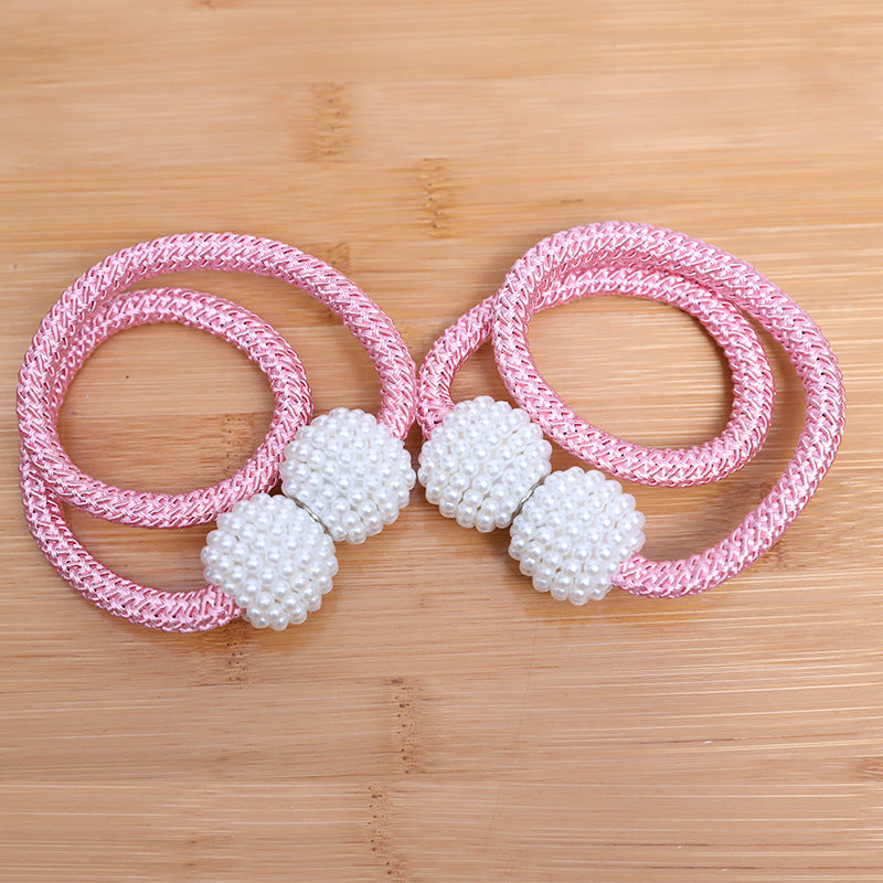 Perforation Free Pearl Magnetic Curtain Buckle Home Textile Tie Rope Curtain Magnetic Buckle