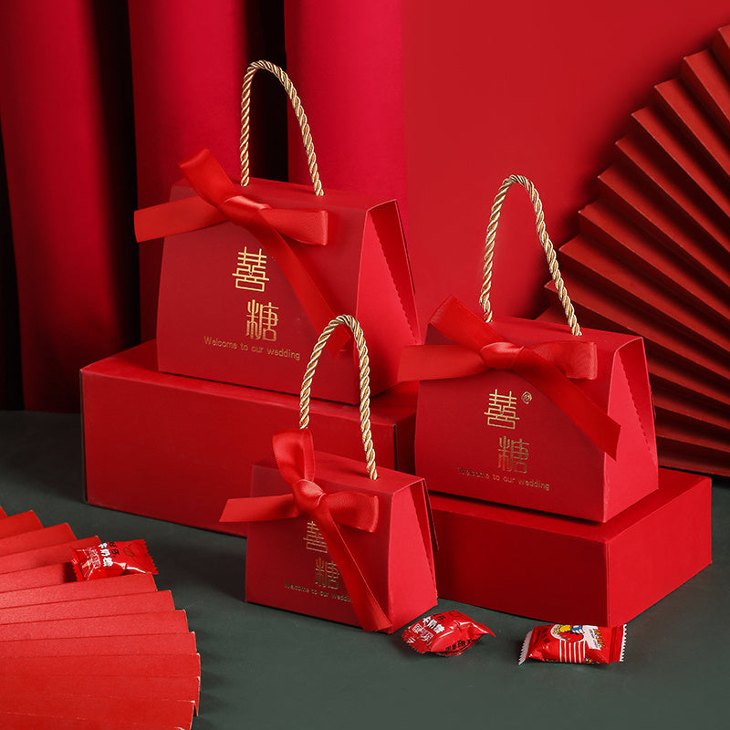 Portable Chinese Style Wedding Candy Gift Box – Retro Design