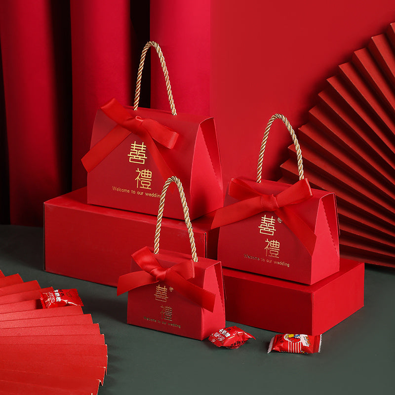 Portable Chinese Style Wedding Candy Gift Box – Retro Design