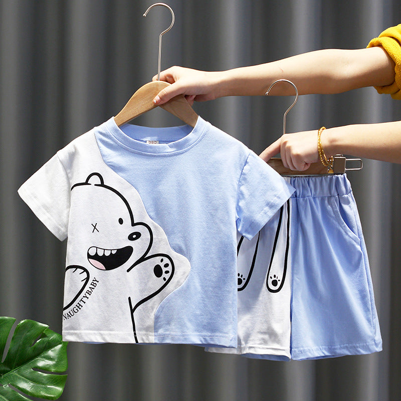 Children'S Korean Version Of The Baby Summer Two-Piece Set