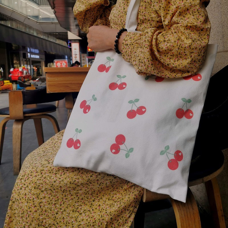 Single Shoulder Canvas Bag – Japanese & Korean Style Cotton Tote
