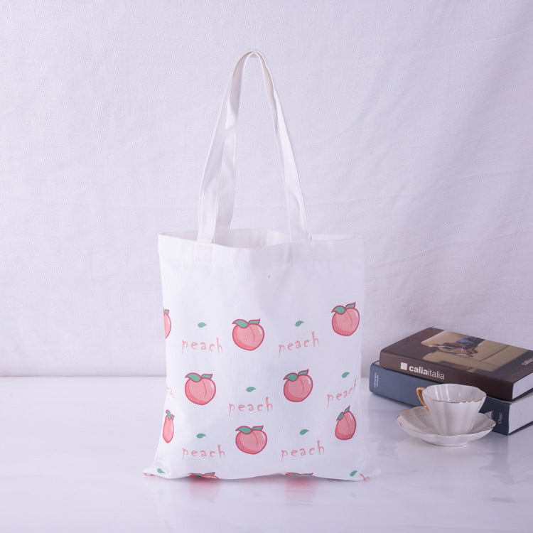 Single Shoulder Canvas Bag – Japanese & Korean Style Cotton Tote