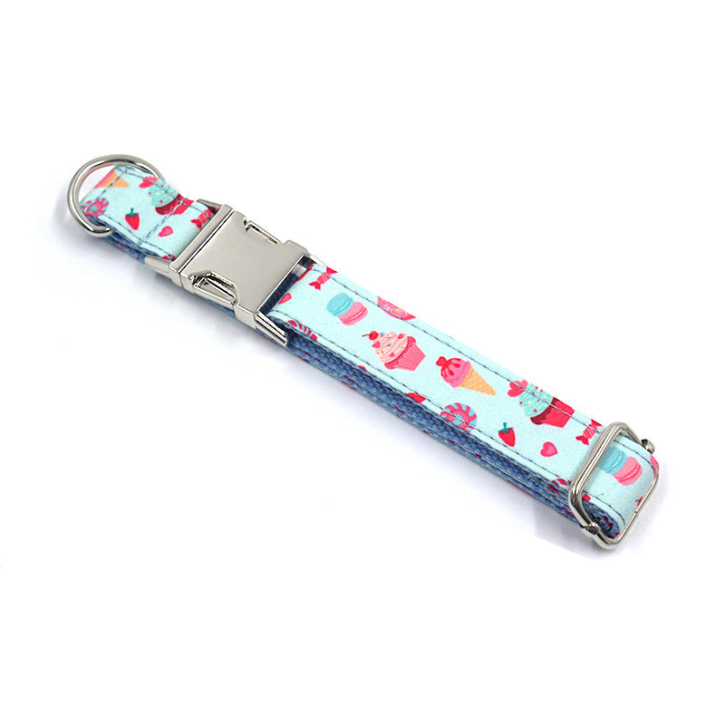 Lettering Pet Collar Leash Set Spot Large Dog Pet Dog Collar Leash Set Dog Walking Set