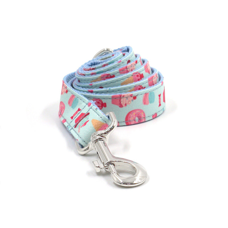 Lettering Pet Collar Leash Set Spot Large Dog Pet Dog Collar Leash Set Dog Walking Set
