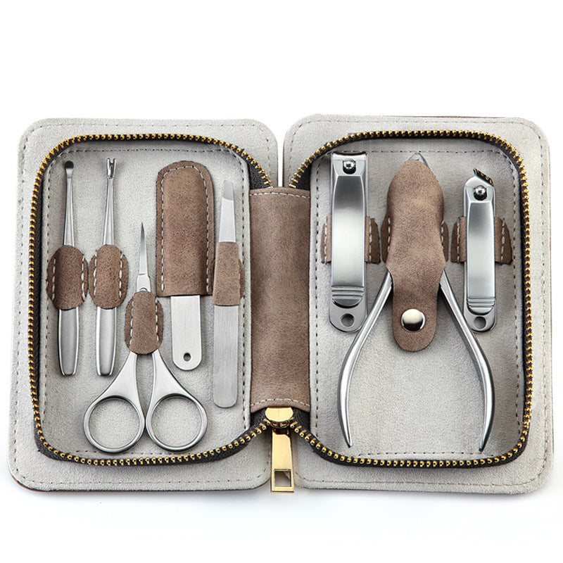 Stainless Steel Nail Clippers Set – Anti-Splash Manicure Grooming Kit