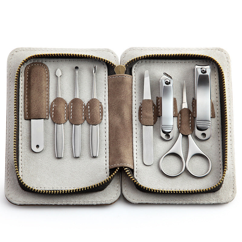 Stainless Steel Nail Clippers Set – Anti-Splash Manicure Grooming Kit