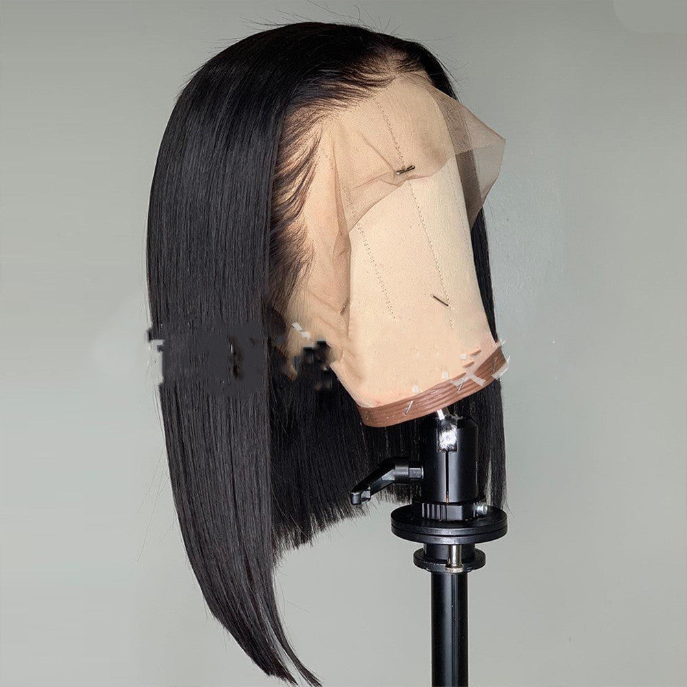Foreign Trade Wig European And American Front Lace Chemical Fiber Wig Short Hair Bob Headgear