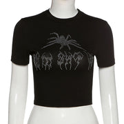 New Summer Embroidered Beads Pattern Crop Belt Women's European And American Tops