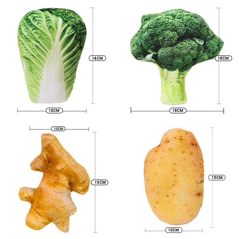 Squeaky Veggie & Drumstick Pet Chew Toy