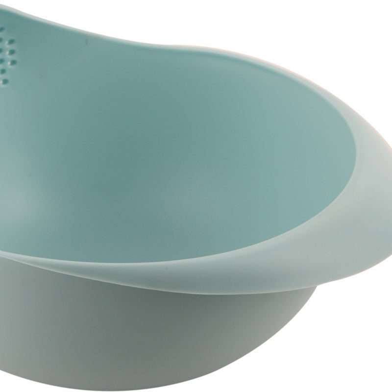 Thickened Plastic Rice Washer Bowl – Multi-purpose Rice Washing Sieve with Dense Drain Holes