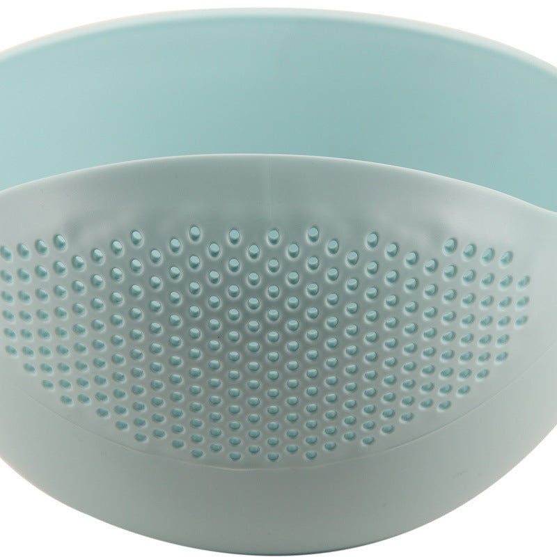 Thickened Plastic Rice Washer Bowl – Multi-purpose Rice Washing Sieve with Dense Drain Holes
