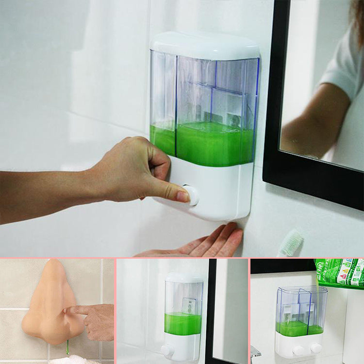 Wall-Mounted Soap Dispenser Holder – Bathroom & Kitchen Organizer