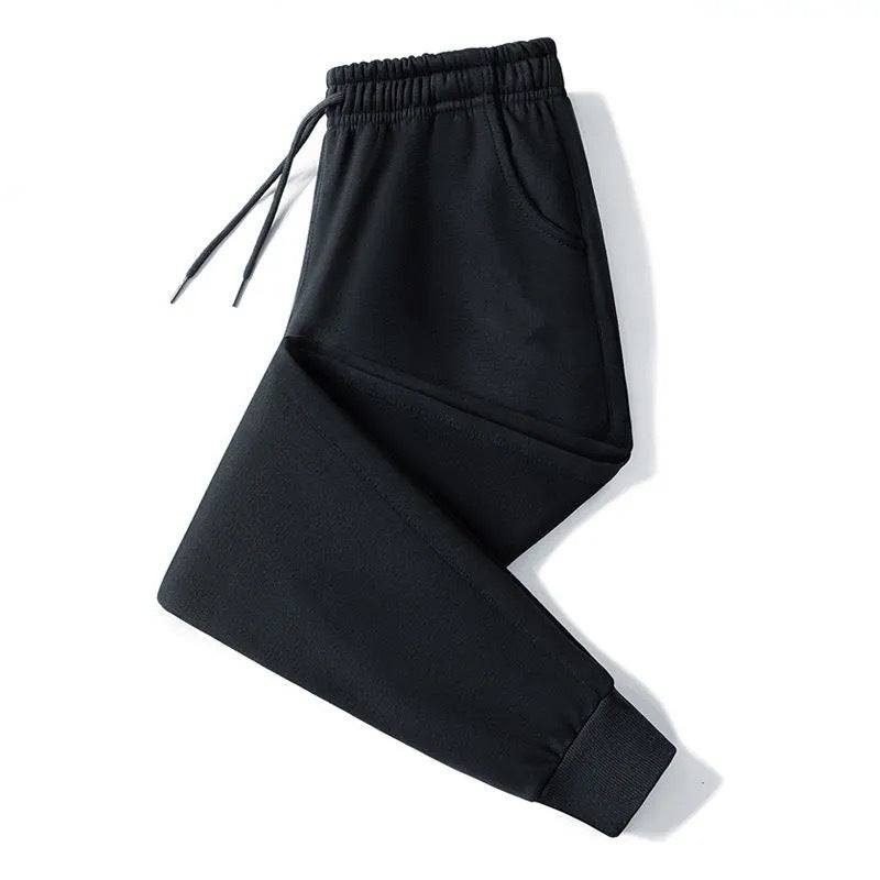Men’s Cropped Quick-Dry Loose Sports Pants – Solid Color Trousers