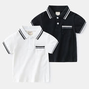 Kids Summer Polo Cotton Tee Short Sleeve Casual Top