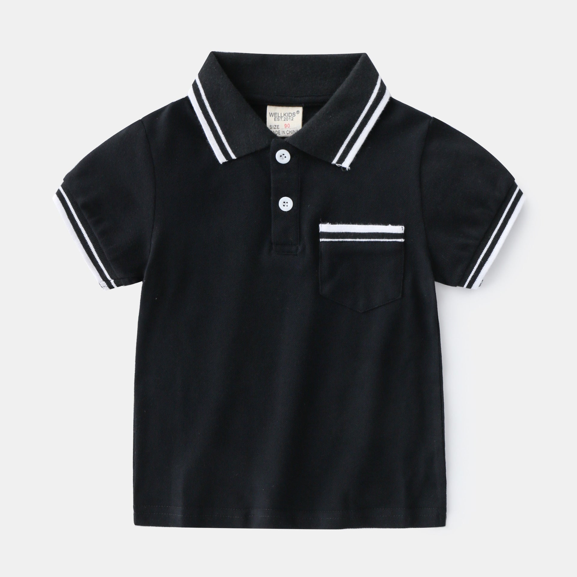 Kids Summer Polo Cotton Tee Short Sleeve Casual Top