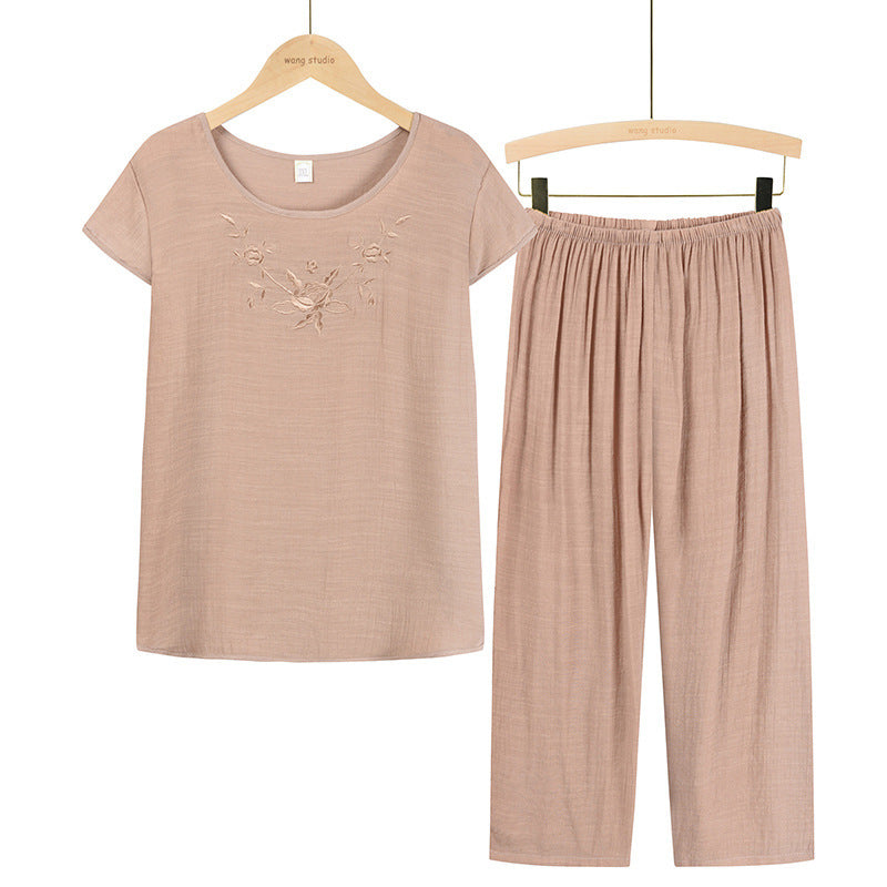Women's Summer Casual Jacket and Short-Sleeved T-Shirt Two-Piece Set