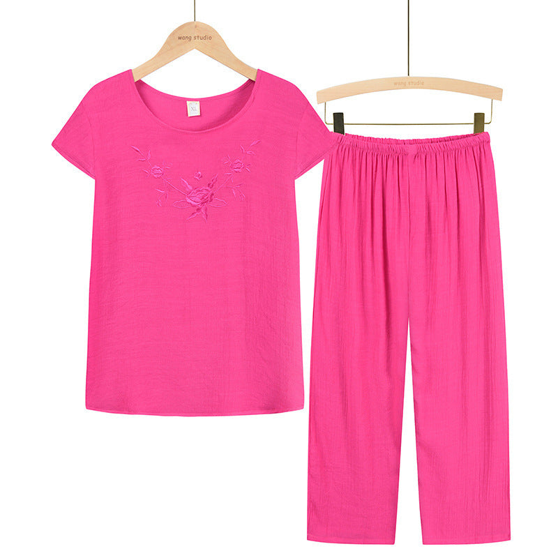 Women's Summer Casual Jacket and Short-Sleeved T-Shirt Two-Piece Set