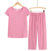 Women's Summer Casual Jacket and Short-Sleeved T-Shirt Two-Piece Set