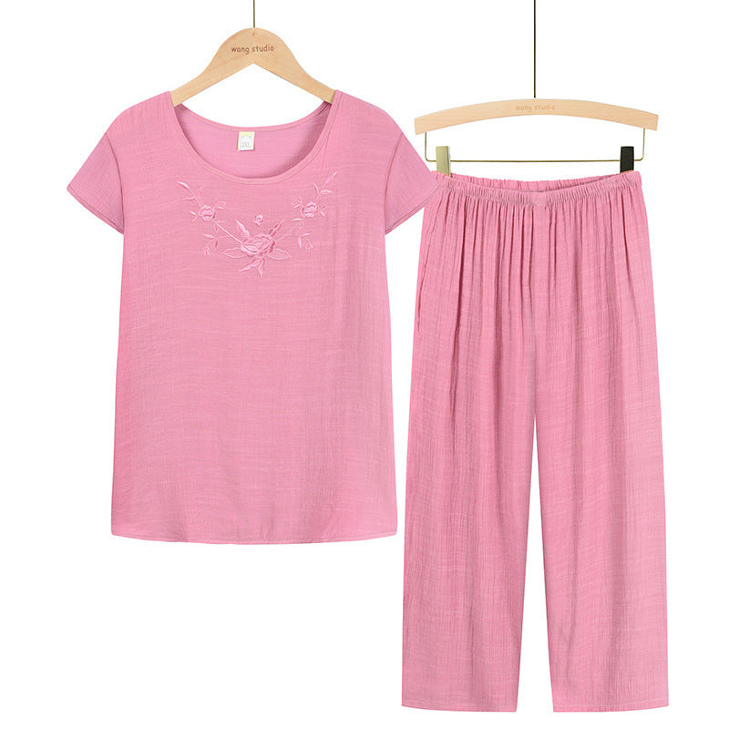 Women's Summer Casual Jacket and Short-Sleeved T-Shirt Two-Piece Set