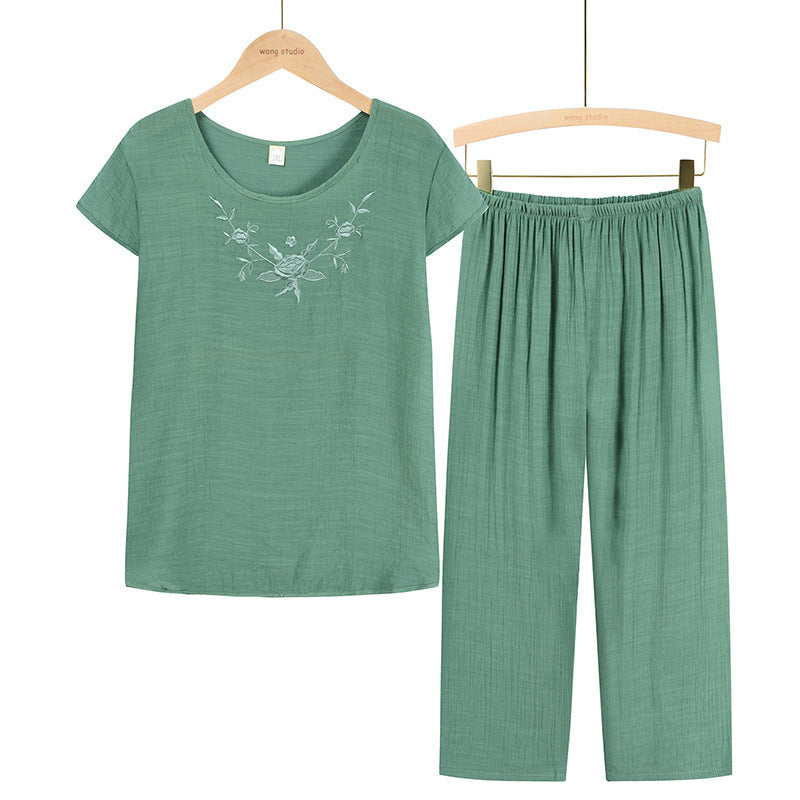 Women's Summer Casual Jacket and Short-Sleeved T-Shirt Two-Piece Set