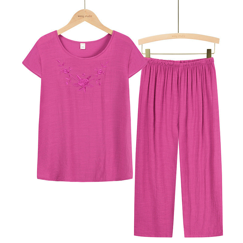 Women's Summer Casual Jacket and Short-Sleeved T-Shirt Two-Piece Set