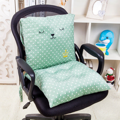 Cartoon One-Piece Cushion Cushion Back One Office Chair Cushion Thicken Student Seat Cushion Dining Chair Plush Butt Cushion