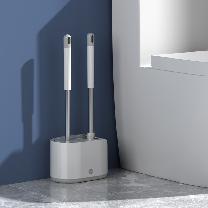 Long Handle Silicone Toilet Brush – Durable Bathroom Cleaning Tool & Accessory