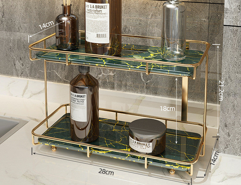 Light Luxury Wall-Mounted Bathroom Shelf – Elegant Storage Rack
