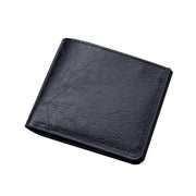 Men's Short Leather Button Wallet Retro Style Slim Everyday