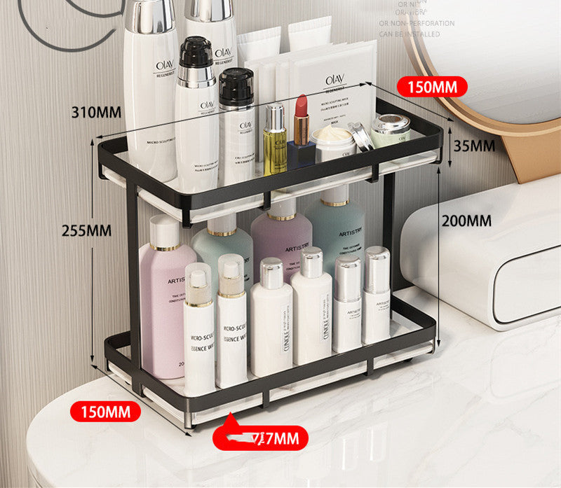 Light Luxury Wall-Mounted Bathroom Shelf – Elegant Storage Rack