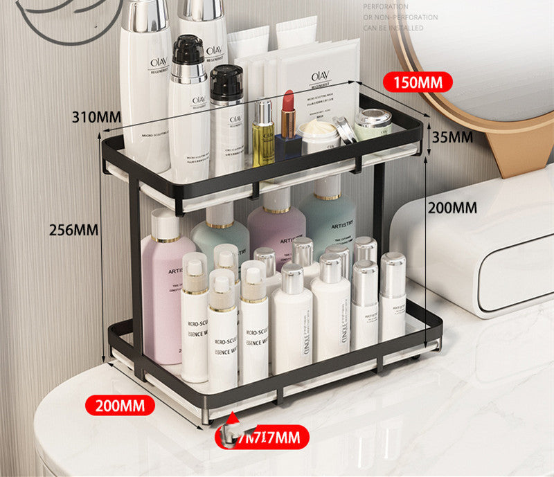 Light Luxury Wall-Mounted Bathroom Shelf – Elegant Storage Rack
