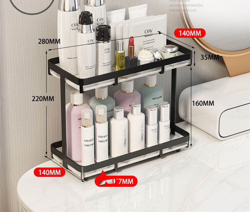 Light Luxury Wall-Mounted Bathroom Shelf – Elegant Storage Rack