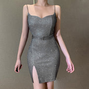 VestidoPeach Heart Neck Sling Dress Women Fashionable Waist Urban Casual Slim Dress
