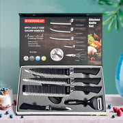 6-Piece Non-stick Kitchen Knife Set – Corrugated Blade Gift Set for Household Use