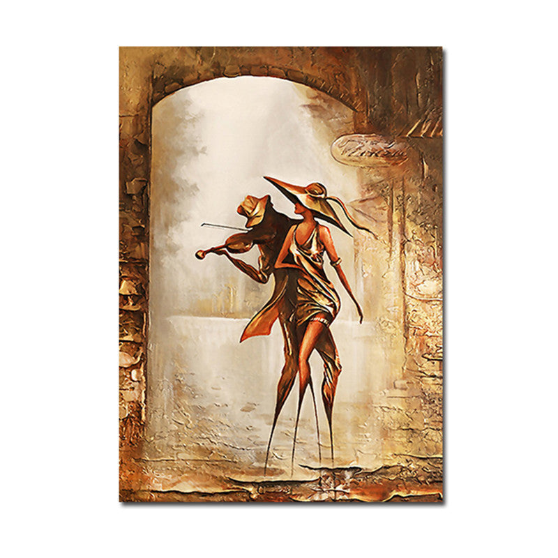 Romantic Oil Painting – Canvas Wall Art for Living Room Decoration
